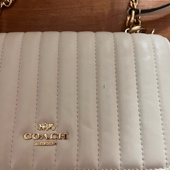 Coach Cream Quilted Crossbody Bag - Picture 3 of 7